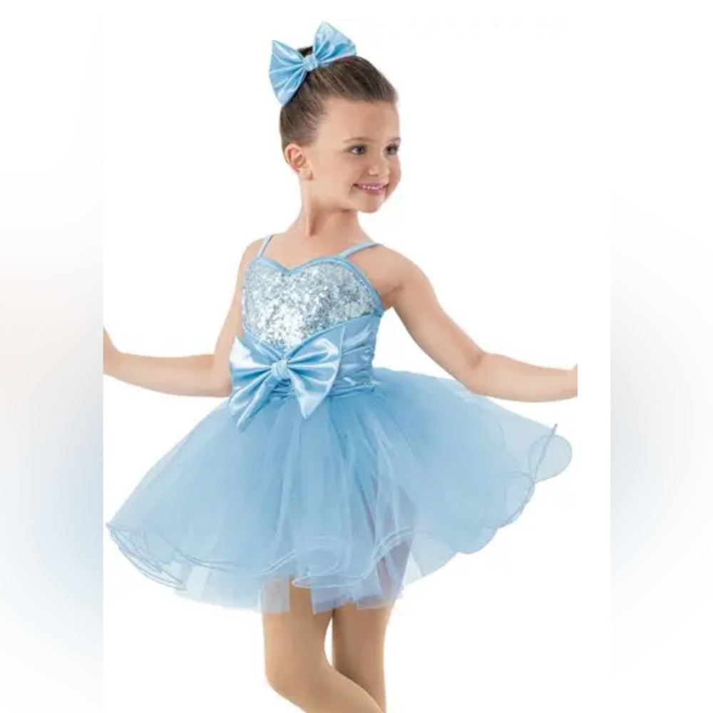 Weissman L-O-V-E 7607 Ballet Sequin Dance Costume Tulle Tutu Dress Satin Bows